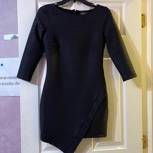 Nasty Gal black ribbed dress